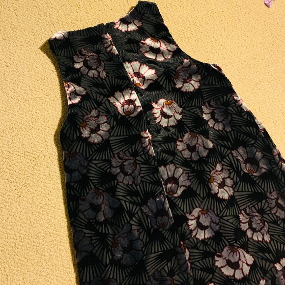 (XS) NWOT LOFT Velvet Drop-Waist Dress - Picture 5 of 7